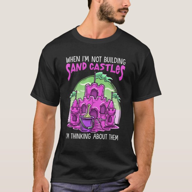 T-shirt Bâtiment de château de sable Inspiré Sand Castle R (Devant)