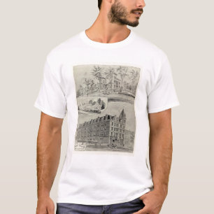 T-shirt Bâtiment de Harris, nouvelle Londres, conn.