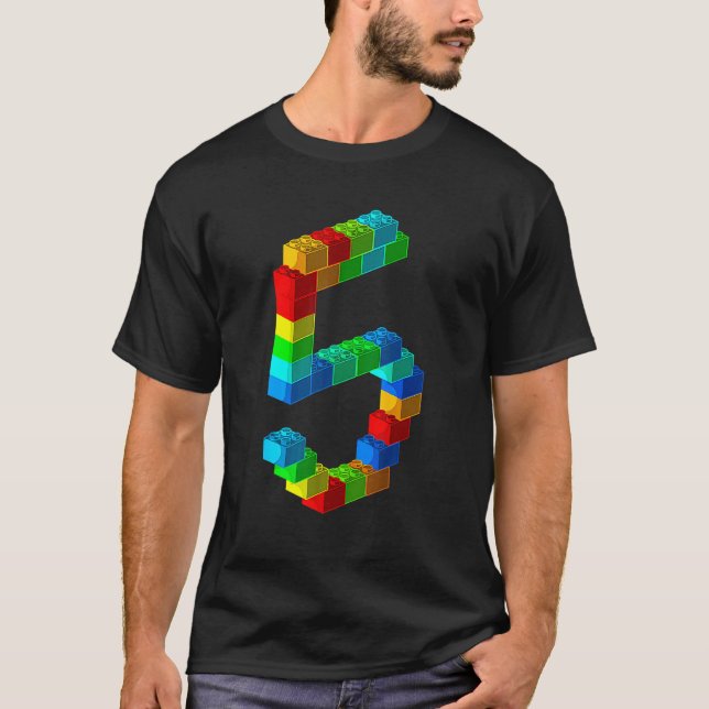 T-shirt Bâtiment de l'édifice mignon 5e anniversaire 5 ans (Devant)
