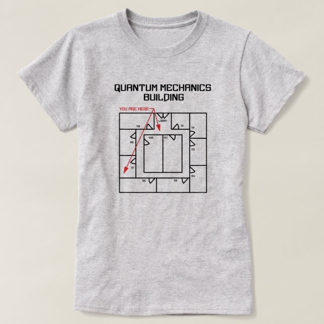 T-shirt Bâtiment de mécanique quantique (Design devant)