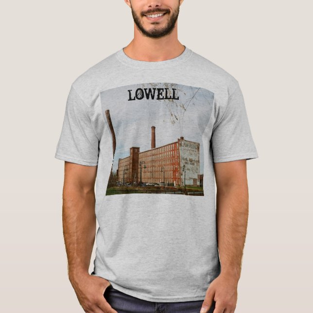 T-shirt Bâtiment du centre commercial Lowell Massachusetts (Devant)
