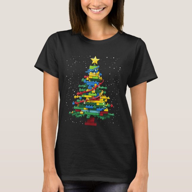 T-shirt Bâtiment en brique de l'Arbre de Noël Bâtiment de  (Devant)