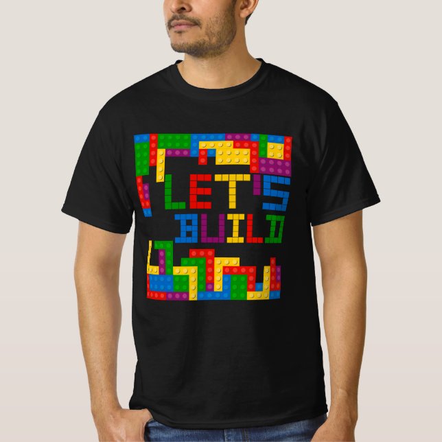 T-shirt Bâtiment en briques bloc Construisons maître const (Devant)