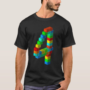 T-shirt Bâtiment mignon 4e anniversaire 4 ans Garçons