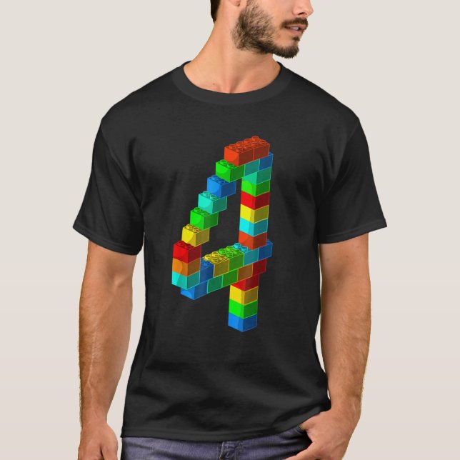 T-shirt Bâtiment mignon 4e anniversaire 4 ans Garçons (Devant)