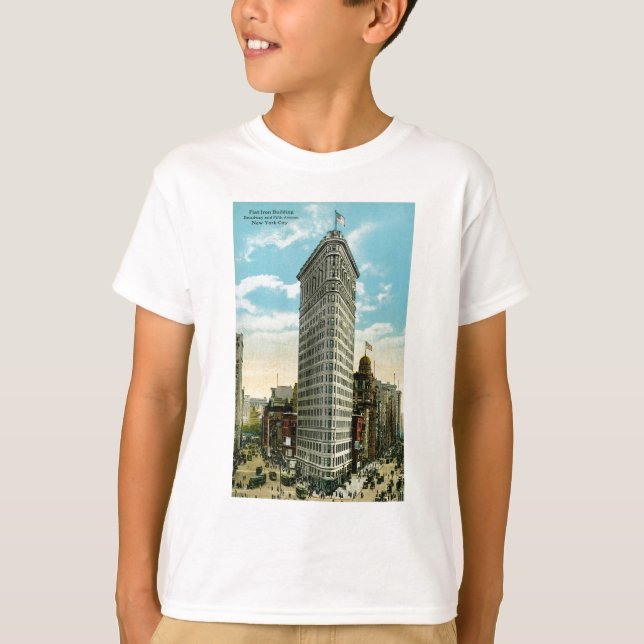 T-shirt Bâtiment plat de fer. Broadway et cinquième (Devant)