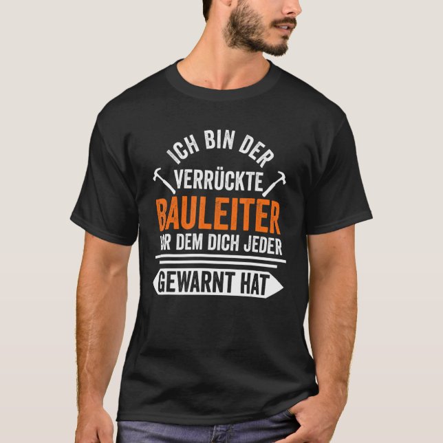 T-shirt Bâtiment pour hommes Échelle de construction Const (Devant)