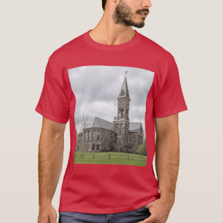 T-shirt Bâtiment scolaire historique en pierre avec tour h