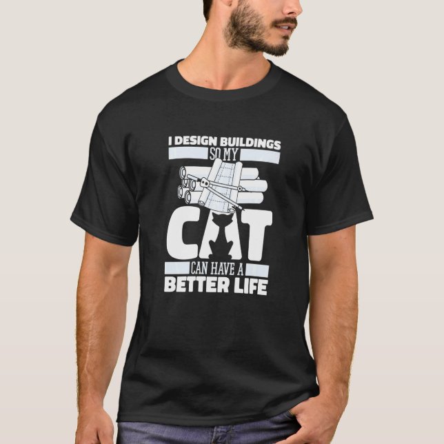 T-shirt Bâtiments de chats d'architecte Architecture de ma (Devant)