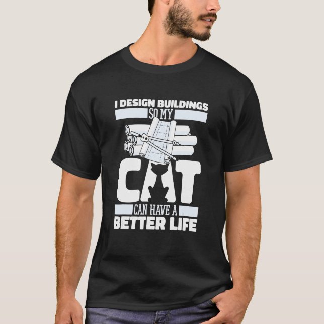 T-shirt Bâtiments de chats d'architecte Architecture de ma (Devant)