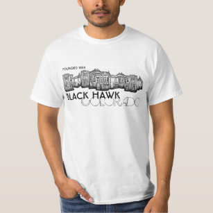 T-shirt Bâtiments de ville du Colorado de faucon noir les