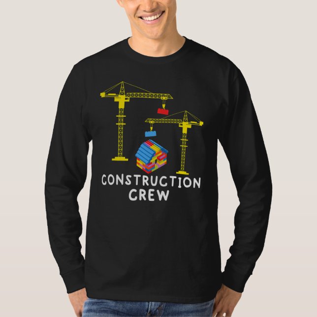 T-shirt Bâtiments en brique de l'équipe de construction Bl (Devant)