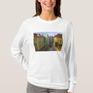 T-shirt Bâtiments historiques avec canal, Prague, Républiq