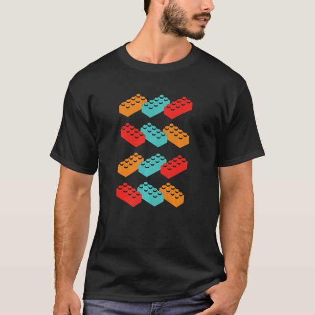 T-shirt Bâtiments rétro Blocs Bâtiment principal Construct (Devant)