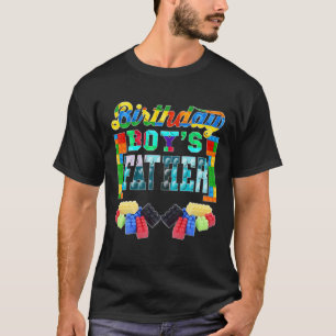 T-shirt Bâtir Des Blocs De Briques Père De L'Anniversaire