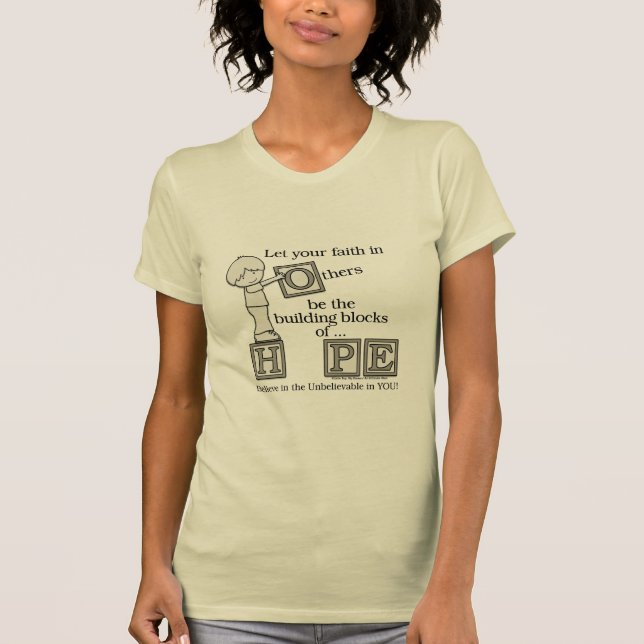 T-shirt Bâtir des blocs d'espoir (Devant)