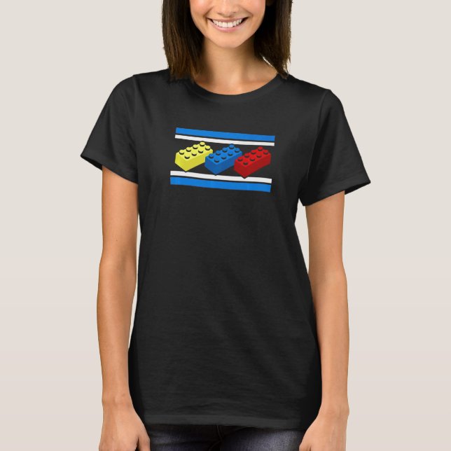 T-shirt Bâtir des briques Blocs Maître Constructeur Ingéni (Devant)