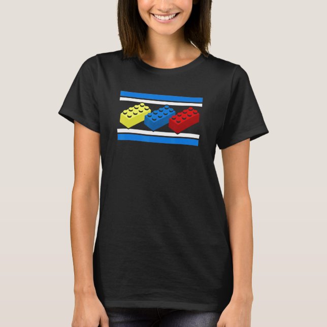 T-shirt Bâtir des briques Blocs Maître Constructeur Ingéni (Devant)