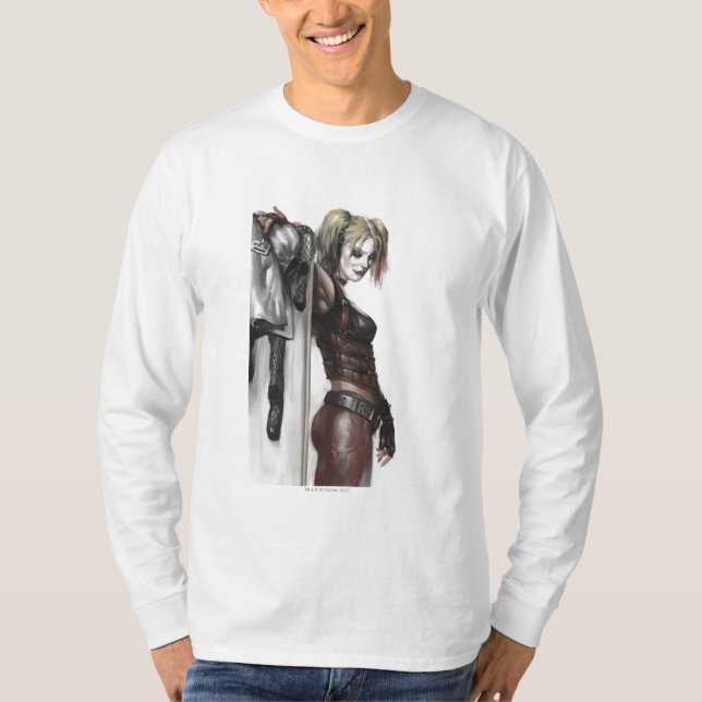 T-shirt Batman Arkham City | Harley Quinn Illustration (Devant)