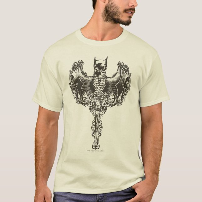 T-shirt Batman Cowl and Skull Crest (Devant)
