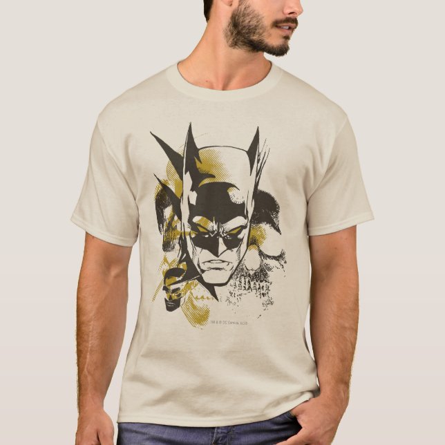 T-shirt Batman Cowl and Skulls (Devant)