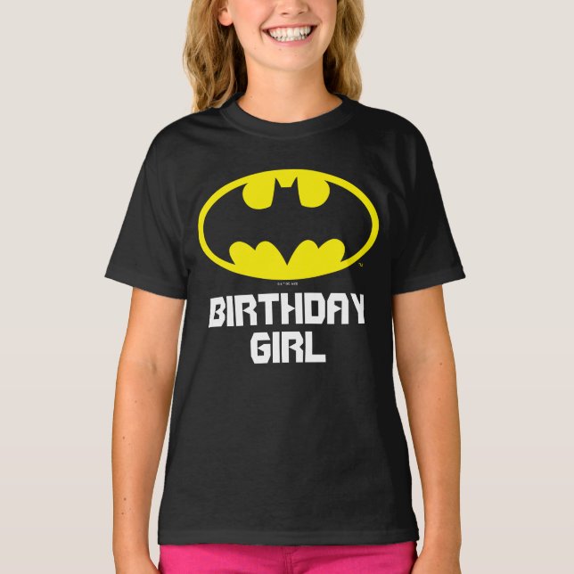 T-shirt Batman | Fille d'anniversaire - Nom et âge (Devant)
