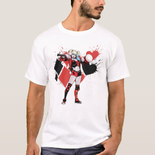 T-shirt Batman Harley Quinn Hearts & Diamonds Splatter