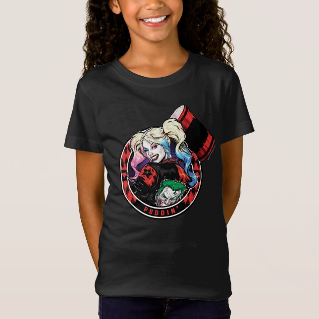 T-Shirt Batman | Harley Quinn Winking With Mallet (Devant)