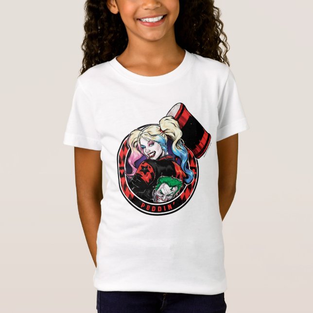 T-Shirt Batman | Harley Quinn Winking With Mallet (Devant)