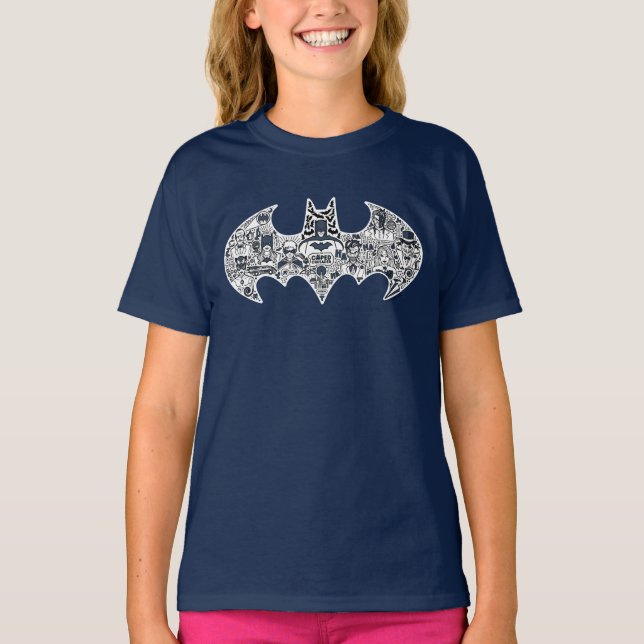 T-shirt Batman Icon Doodle Art (Devant)