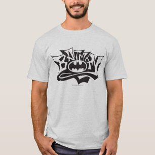 T-shirt Batman Logo du nom du graffiti