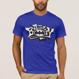 T-shirt Batman Logo du nom du graffiti