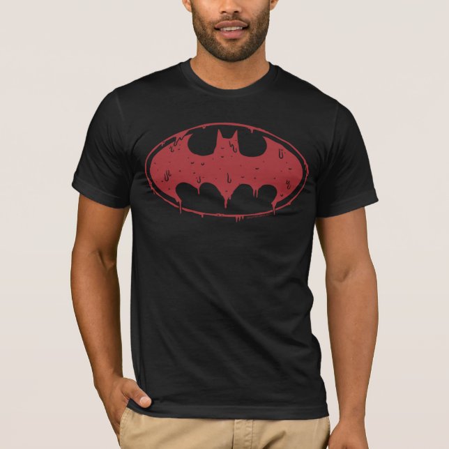 T-shirt Batman | Logo Oozing Red Bat (Devant)