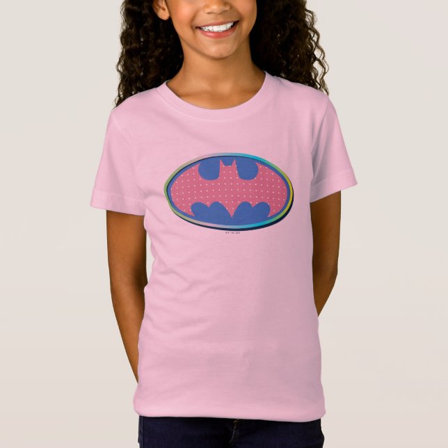 T-Shirt Batman | Logo Pink Polka Dot (Devant)