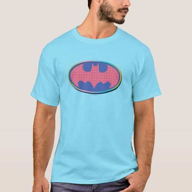 T-shirt Batman | Logo Pink Polka Dot (Devant)