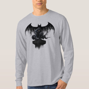 T-shirt Batman perché sur un pilier