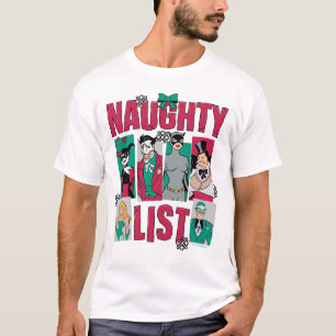 T-shirt Batman Père Noël Naughty Liste des méchants