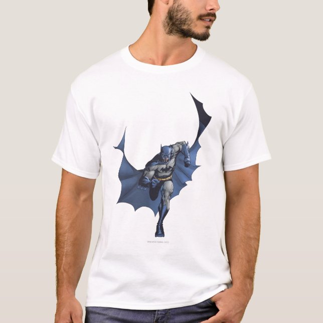 T-shirt Batman runs with flying cape (Devant)