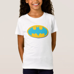 T-Shirt Batman   Symbole Cyan Stripes