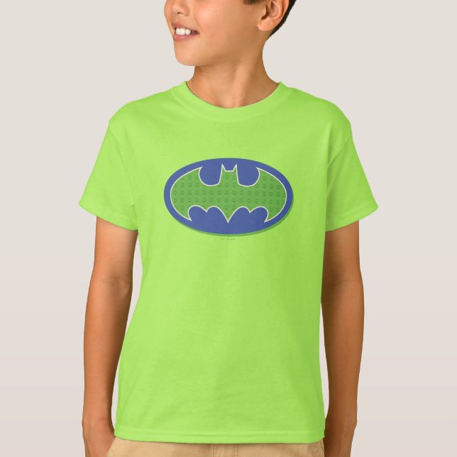 T-shirt Batman | Symbole pourpre et vert (Devant)
