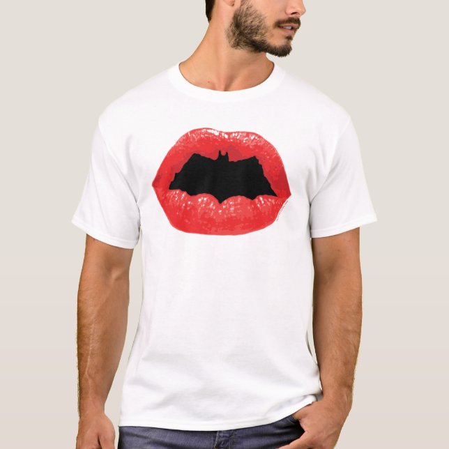 T-shirt Batman Valentine | Lèvres de chaume (Devant)