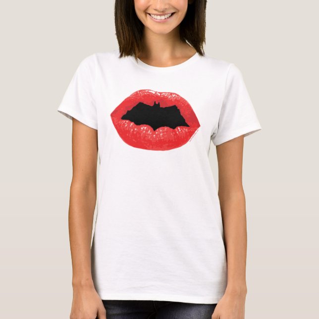T-shirt Batman Valentine | Lèvres de chaume (Devant)