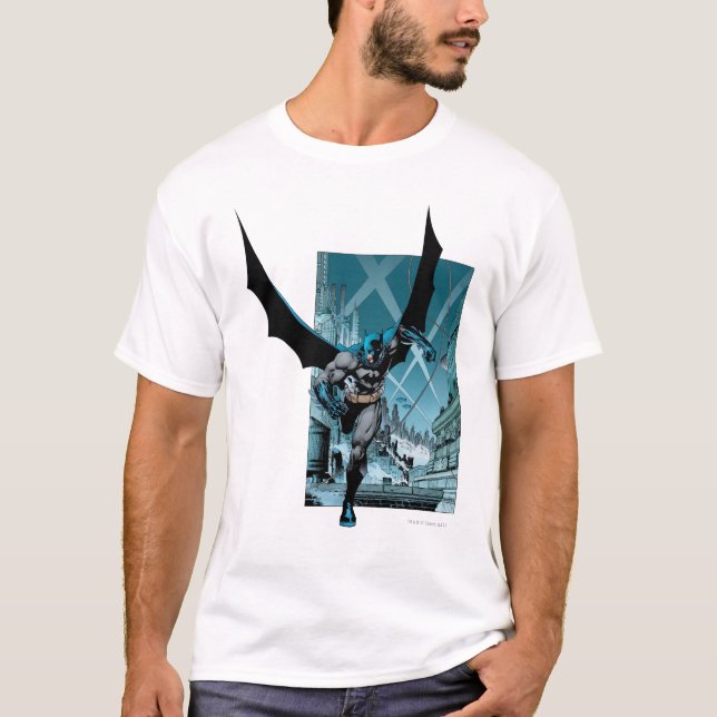 T-shirt Batman with city background (Devant)