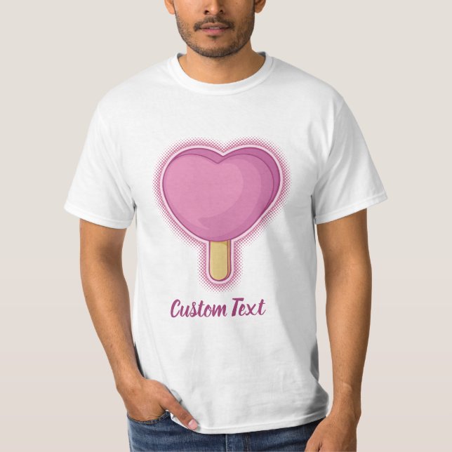 T-shirt Bâton de crème glacée du coeur (Devant)