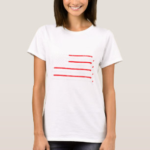 T-shirt Bâton de hockey drapeau Usa délavé joueur de hocke