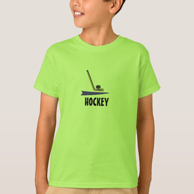 T-shirt Bâton de hockey et palet (Devant)