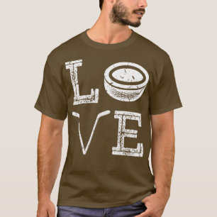 T-shirt Bâton de hockey sur glace Love Hockey Puck Ice Hoc