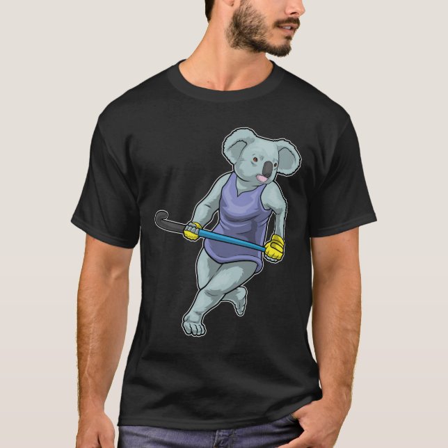 T-shirt Bâton de hockey sur Koala (Devant)