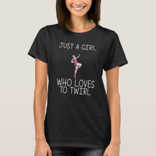 T-shirt Bâton de majorette cool pour filles Enfants Twirle