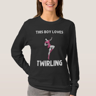 T-shirt Bâton de majorette cool pour garçons Enfants Twirl